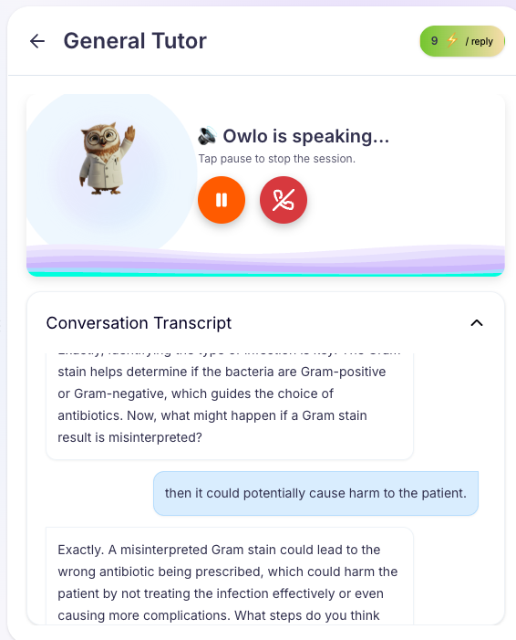 Owlo AI Tutor with In-line Citations